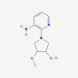 molecular formula C10H15N3O2 B13325210 1-(3-Aminopyridin-2-yl)-4-methoxypyrrolidin-3-ol 