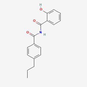 molecular formula C17H17NO3 B13325218 2-hydroxy-N-(4-propylbenzoyl)benzamide CAS No. 716317-48-5