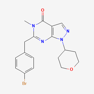 6-(4-Bromobenzyl)-5-methyl-1-(tetrahydro-2H-pyran-4-yl)-1,5-dihydro-4H-pyrazolo[3,4-d]pyrimidin-4-one