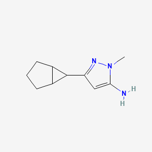 molecular formula C10H15N3 B13325264 3-(Bicyclo[3.1.0]hexan-6-YL)-1-methyl-1H-pyrazol-5-amine 