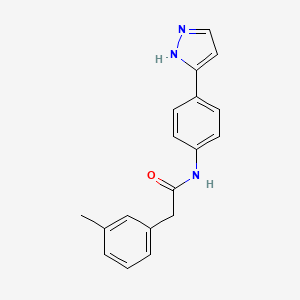 N-(4-(1H-pyrazol-3-yl)phenyl)-2-(m-tolyl)acetamide