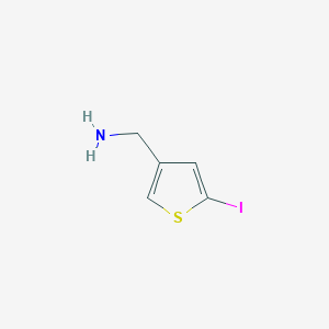 molecular formula C5H6INS B13325273 (5-Iodothiophen-3-yl)methanamine 