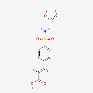 molecular formula C14H13NO5S B1332530 3-{4-[(Furan-2-ylmethyl)-sulfamoyl]-phenyl}-acrylic acid CAS No. 391229-93-9