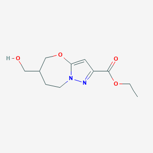 Ethyl 6-(hydroxymethyl)-5,6,7,8-tetrahydropyrazolo[5,1-b][1,3]oxazepine-2-carboxylate