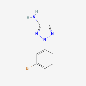 molecular formula C8H7BrN4 B13325318 2-(3-Bromophenyl)-2H-1,2,3-triazol-4-amine 