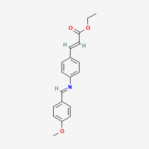 molecular formula C19H19NO3 B1332532 2-丙烯酸，3-[4-[[(4-甲氧基苯基)亚甲基]氨基]苯基]-，乙酯 CAS No. 6421-30-3