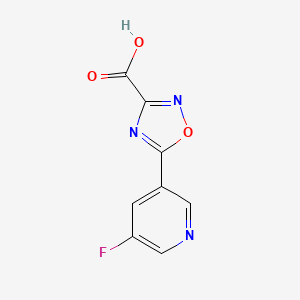 molecular formula C8H4FN3O3 B13325330 5-(5-Fluoropyridin-3-yl)-1,2,4-oxadiazole-3-carboxylic acid 