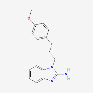 molecular formula C16H17N3O2 B1332534 1-[2-(4-Methoxy-phenoxy)-ethyl]-1H-benzoimidazol-2-ylamine CAS No. 325822-94-4