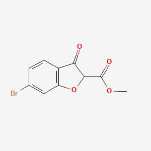 molecular formula C10H7BrO4 B13325439 Methyl 6-bromo-3-oxo-benzofuran-2-carboxylate 