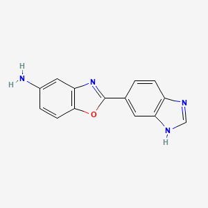 molecular formula C14H10N4O B1332544 2-(1H-苯并咪唑-5-基)-苯并恶唑-5-胺 CAS No. 436086-85-0