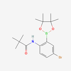 N-(4-Bromo-2-(4,4,5,5-tetramethyl-1,3,2-dioxaborolan-2-yl)phenyl)pivalamide