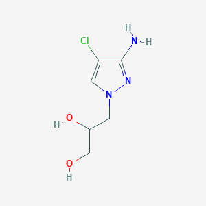 3-(3-amino-4-chloro-1H-pyrazol-1-yl)propane-1,2-diol