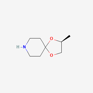 molecular formula C8H15NO2 B13325497 (S)-2-Methyl-1,4-dioxa-8-azaspiro[4.5]decane 