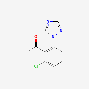 1-[2-Chloro-6-(1H-1,2,4-triazol-1-yl)phenyl]ethan-1-one