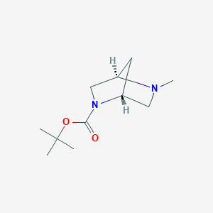 molecular formula C11H20N2O2 B13325548 Tert-butyl (1R,4R)-5-methyl-2,5-diazabicyclo[2.2.1]heptane-2-carboxylate 