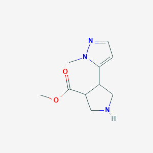 Methyl 4-(1-methyl-1H-pyrazol-5-yl)pyrrolidine-3-carboxylate