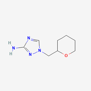 molecular formula C8H14N4O B13325591 1-(Oxan-2-ylmethyl)-1H-1,2,4-triazol-3-amine 