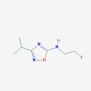 molecular formula C7H12FN3O B13325644 N-(2-Fluoroethyl)-3-(propan-2-yl)-1,2,4-oxadiazol-5-amine 