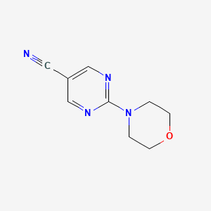 molecular formula C9H10N4O B1332566 2-(4-吗啉基)-5-嘧啶甲腈 CAS No. 400082-62-4