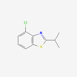 molecular formula C10H10ClNS B13325660 4-Chloro-2-(1-methylethyl)benzothiazole 