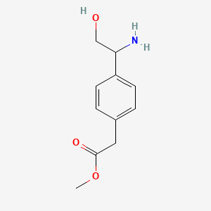 molecular formula C11H15NO3 B13325666 Methyl 2-(4-(1-amino-2-hydroxyethyl)phenyl)acetate 