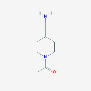 molecular formula C10H20N2O B13325672 1-(4-(2-Aminopropan-2-yl)piperidin-1-yl)ethan-1-one 