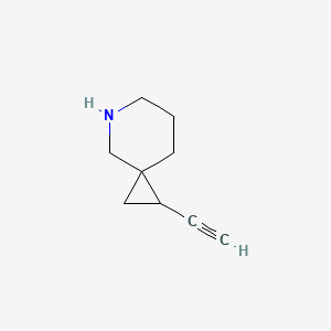 molecular formula C9H13N B13325688 1-Ethynyl-5-azaspiro[2.5]octane 