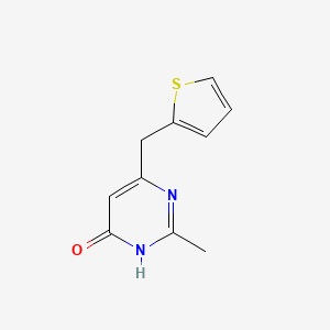 molecular formula C10H10N2OS B13325749 2-Methyl-6-(thiophen-2-ylmethyl)pyrimidin-4-ol 