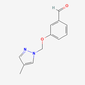 3-((4-Methyl-1H-pyrazol-1-yl)methoxy)benzaldehyde