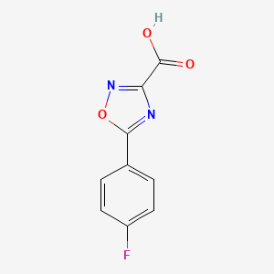 molecular formula C9H5FN2O3 B1332576 5-(4-氟苯基)-1,2,4-恶二唑-3-羧酸 CAS No. 72542-80-4