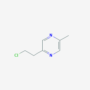 molecular formula C7H9ClN2 B13325774 2-(2-Chloroethyl)-5-methyl-pyrazine 