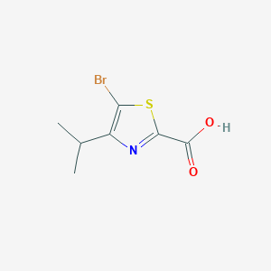 molecular formula C7H8BrNO2S B13325785 5-Bromo-4-(propan-2-yl)-1,3-thiazole-2-carboxylic acid 