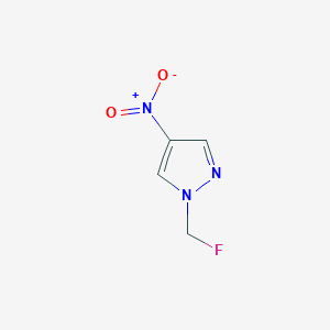 molecular formula C4H4FN3O2 B13325807 1-(Fluoromethyl)-4-nitro-1H-pyrazole 