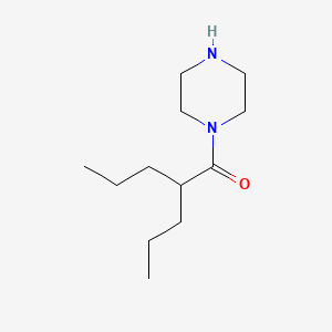 molecular formula C12H24N2O B13325818 Piperazine, 1-(2-propylvaleryl)- CAS No. 3116-35-6