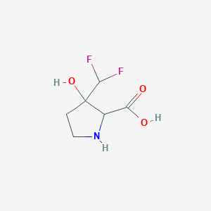 3-(Difluoromethyl)-3-hydroxypyrrolidine-2-carboxylic acid