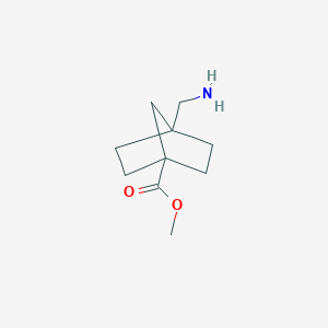 molecular formula C10H17NO2 B13325841 Methyl 4-(aminomethyl)bicyclo[2.2.1]heptane-1-carboxylate 