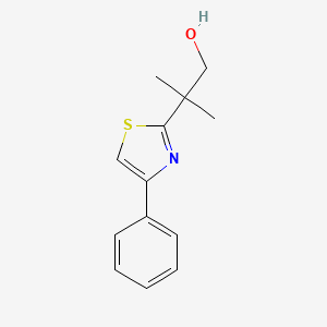 2-Methyl-2-(4-phenyl-1,3-thiazol-2-yl)propan-1-ol