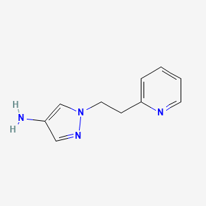 molecular formula C10H12N4 B13325918 1-(2-(pyridin-2-yl)ethyl)-1H-pyrazol-4-amine 