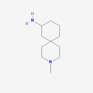 molecular formula C11H22N2 B13325921 3-Methyl-3-azaspiro[5.5]undecan-8-amine 