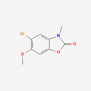 molecular formula C9H8BrNO3 B13325944 5-Bromo-6-methoxy-3-methylbenzo[d]oxazol-2(3H)-one 