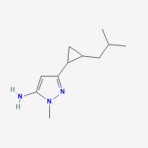 1-Methyl-3-[2-(2-methylpropyl)cyclopropyl]-1H-pyrazol-5-amine