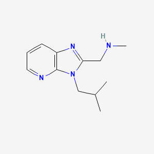 molecular formula C12H18N4 B13326008 1-(3-isobutyl-3H-imidazo[4,5-b]pyridin-2-yl)-N-methylmethanamine 