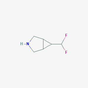 molecular formula C6H9F2N B13326012 6-(Difluoromethyl)-3-azabicyclo[3.1.0]hexane 