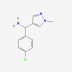 (4-Chlorophenyl)(1-methyl-1H-pyrazol-4-yl)methanamine