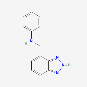 molecular formula C13H12N4 B13326025 N-((1H-Benzo[d][1,2,3]triazol-4-yl)methyl)aniline 