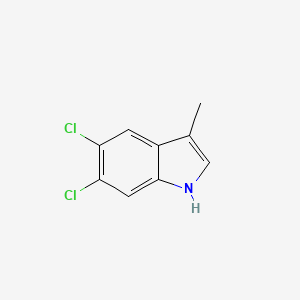 molecular formula C9H7Cl2N B13326046 5,6-Dichloro-3-methylindole 