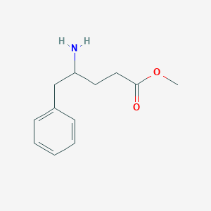 molecular formula C12H17NO2 B13326093 Methyl 4-amino-5-phenylpentanoate 