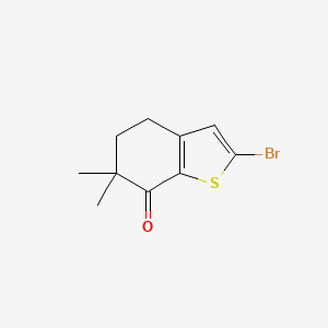 molecular formula C10H11BrOS B13326111 2-Bromo-6,6-dimethyl-5,6-dihydrobenzothiophen-7(4H)-one 