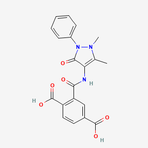 2-((1,5-Dimethyl-3-oxo-2-phenyl-2,3-dihydro-1H-pyrazol-4-yl)carbamoyl)terephthalic acid