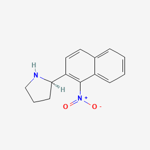 molecular formula C14H14N2O2 B13326132 (R)-2-(1-Nitronaphthalen-2-yl)pyrrolidine 